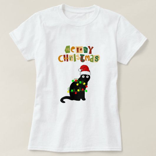 Kerst van de vrolijke en lichte moderne Rode Vrouw T-shirt (Design voorkant)