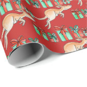 Kerst van de waterverf van angaroo-hop cadeaupapier (Rol Hoek)