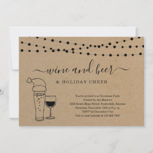 Kerst van de wijn en de feestdag kaart