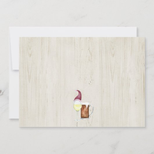 Kerst van de wijn en de feestdag kaart (Achterkant)