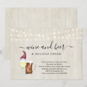 Kerst van de wijn en de feestdag kaart (Voorkant / Achterkant)