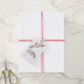 Kerst van de winterfeestdag in Cute waterverf Cadeaulabel (Met Touw)
