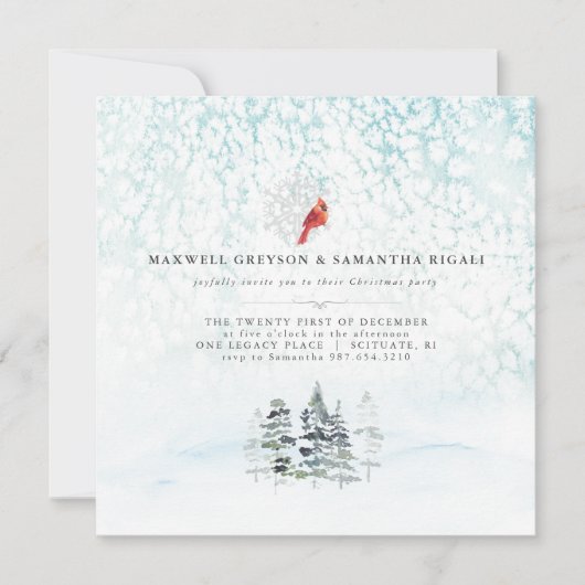 Kerst van de winterpijnen van Elegant Kaart (Voorkant)