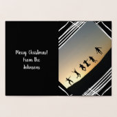 Kerst van de zwarte en witte fotoserie folie kaarten (Binnen)