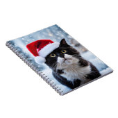 Kerst van de zwarte en witte kat notitieboek (Rechterzijde)