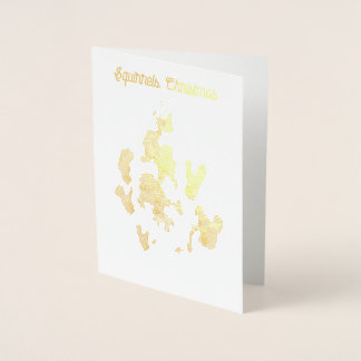 Kerst van eekhoorns folie kaarten