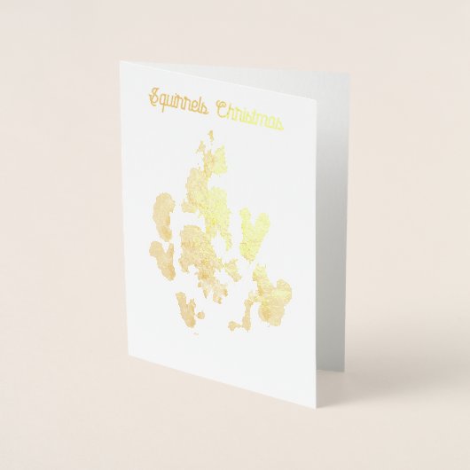 Kerst van eekhoorns folie kaarten (Voorkant)