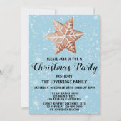 Kerst van feestdag: Star Blue Snow Kaart (Voorkant)