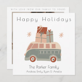 Kerst Van Flat Vakantie Kaart