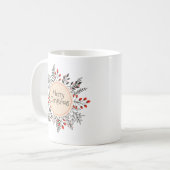  kerst van Floral Merry | Klassieke Mok (Voorkant links)