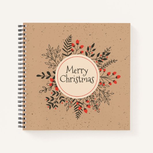  kerst van Floral Merry | Laptop Notitieboek (Voorkant)
