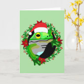 Kerst van Froggy Kaart (Gele Bloem)