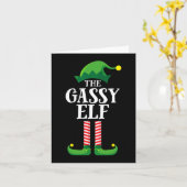 Kerst van Gassy Elf Matching Family Kaart (Gele Bloem)