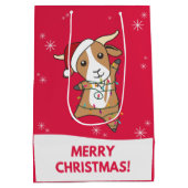 Kerst van geiten Winterdieren Gemiddelde reukbasis Medium Cadeauzakje (Achterkant)