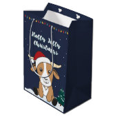 Kerst van geiten Winterdieren Gemiddelde reukbasis Medium Cadeauzakje (Achterkant Gekanteld)