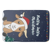 Kerst van geiten Winterdieren — Wisdierbont Badmat (Voorkant)