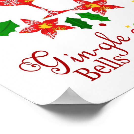 Kerst van Gin-gle Bells Poster (Hoek)