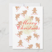 Kerst van Gingerbrood Feestdagenkaart (Voorkant)