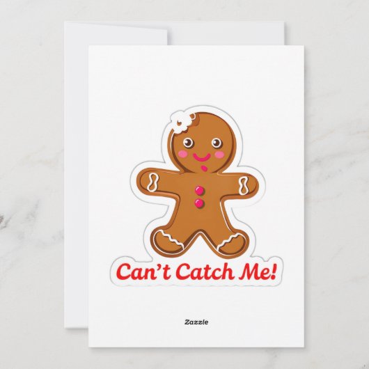 Kerst van Gingerbrood Feestdagenkaart (Achterkant)