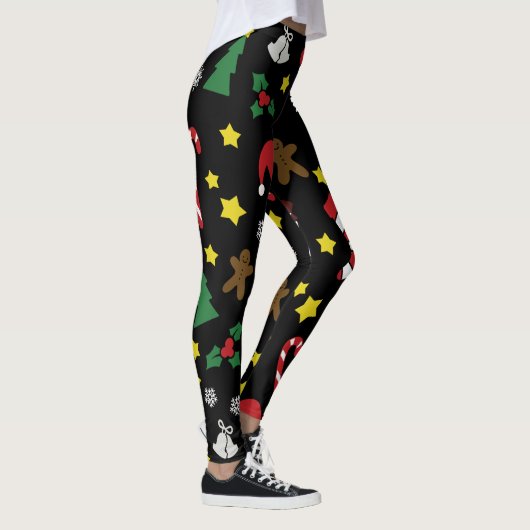 Kerst van Gingerbrood Man Leggings (Rechts)
