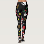 Kerst van Gingerbrood Man Leggings (Achterkant)