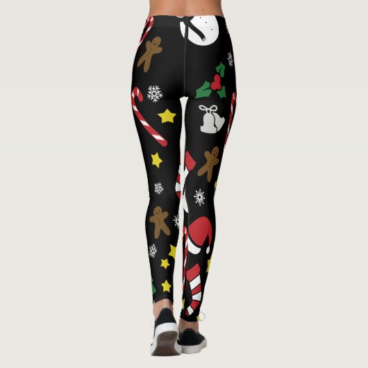 Kerst van Gingerbrood Man Leggings (Achterkant)