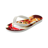 Kerst van Gingerbrood Man op maat Kinder Teenslippers (Schuin)