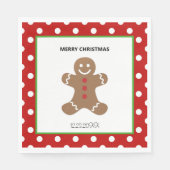 Kerst van Gingerbrood Man op maat Servet (Voorkant)