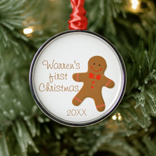 Kerst van Gingerbrood Metalen Ornament (Boom)