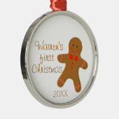 Kerst van Gingerbrood Metalen Ornament (Rechts)