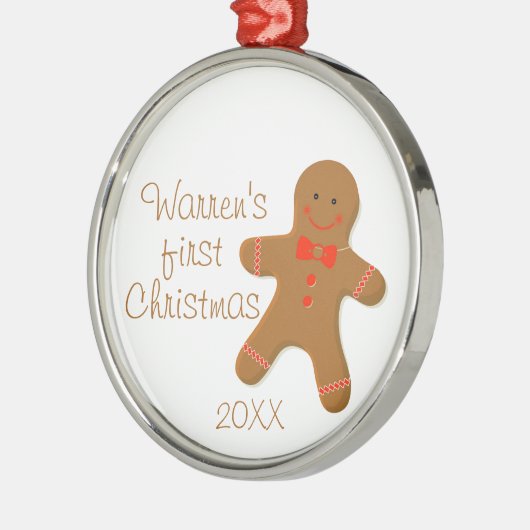 Kerst van Gingerbrood Metalen Ornament (Links)