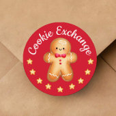 Kerst van Gingerbrood Ronde Sticker