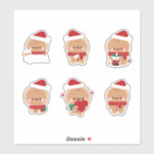 Kerst van Gingerbrood Sticker (Vel)