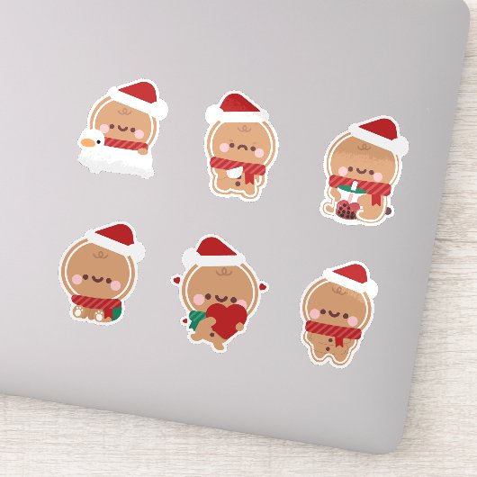 Kerst van Gingerbrood Sticker (Detail)