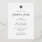 Kerst van gouden hert's nacht folie uitnodiging (Achterkant)