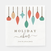 Kerst van hangende ornamenten servet (Voorkant)