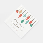 Kerst van hangende ornamenten servet (Hoek)