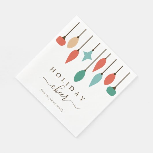 Kerst van hangende ornamenten servet (Hoek)