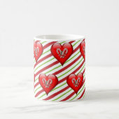 Kerst van harten en snoepsuikerriet koffiemok (Center)