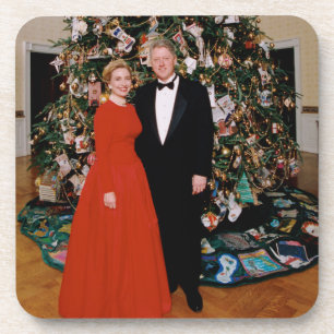 Kerst van het Amerikaanse President Bill Clinton & Bier Onderzetter