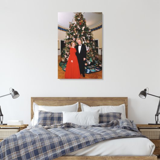 Kerst van het Amerikaanse President Bill Clinton & Canvas Afdruk (Insitu (Slaapkamer))