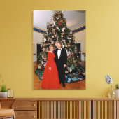 Kerst van het Amerikaanse President Bill Clinton & Canvas Afdruk (Insitu (Woonkamer))