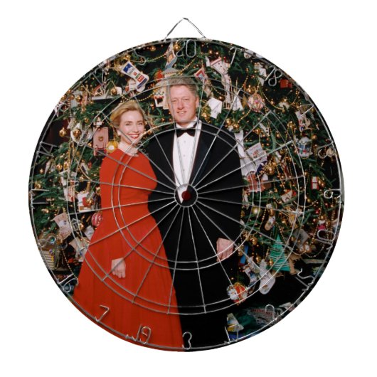 Kerst van het Amerikaanse President Bill Clinton & Dartbord (Voorkant)