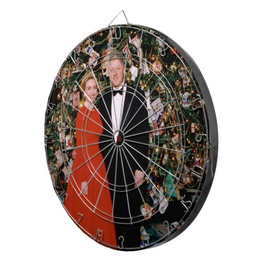 Kerst van het Amerikaanse President Bill Clinton & Dartbord (Voorkant Rechts)