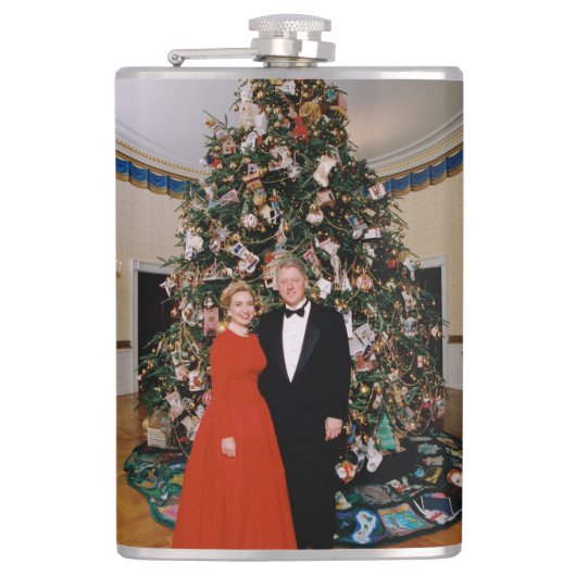 Kerst van het Amerikaanse President Bill Clinton & Heupfles (Voorkant)