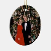 Kerst van het Amerikaanse President Bill Clinton & Keramisch Ornament (Rechts)