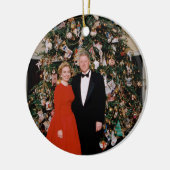 Kerst van het Amerikaanse President Bill Clinton & Keramisch Ornament (Links)