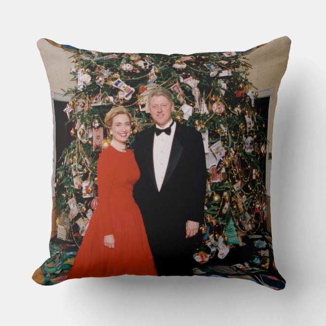 Kerst van het Amerikaanse President Bill Clinton & Kussen (Voorkant)