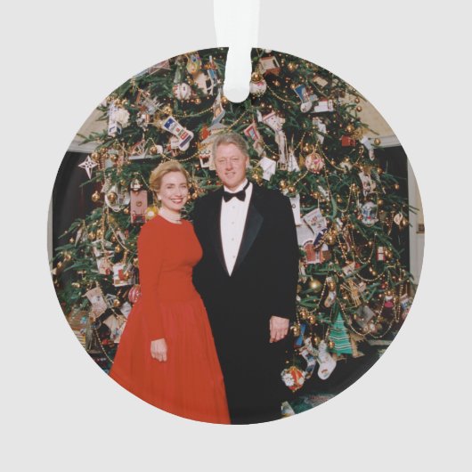 Kerst van het Amerikaanse President Bill Clinton & Ornament (achterkant)