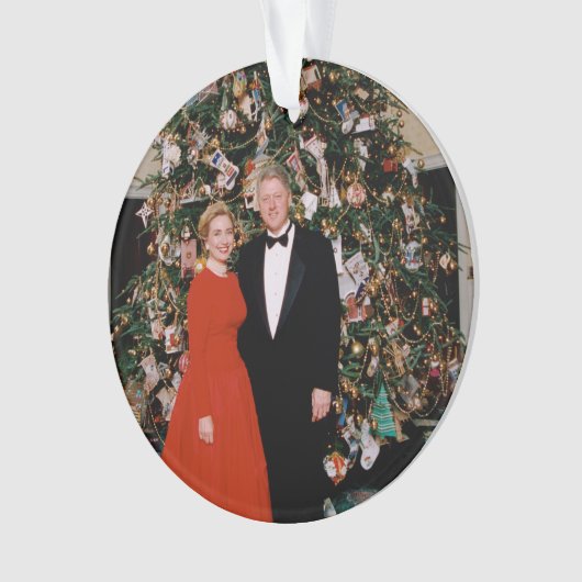Kerst van het Amerikaanse President Bill Clinton & Ornament (voorkant)